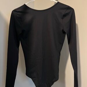 Abercrombie & Fitch Black Long Sleeve Bodysuit